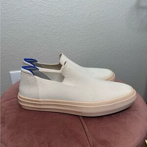 Rothy’s The Sneaker Slip On Knit Shoes Womens Size 7 Cream Ivory Sustainable